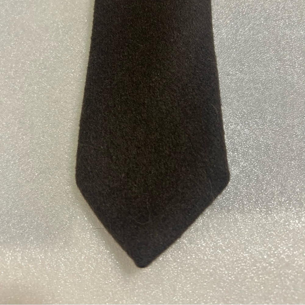 Club Monaco Wool Skinny Tie 2.5” Brown Made in Italy